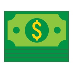 Bundle of money flat icon, business and finance, cash sign vector graphics, a colorful solid pattern on a white background, eps 10.