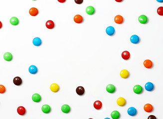 sweet color candy in white background