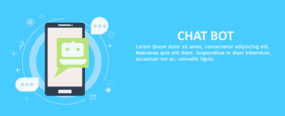 Chat bot on phone. Banner