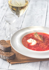 Borsch - Ukrainian traditional beetroot soup