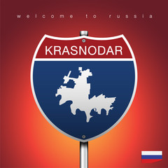 Sign of State American in Road Style.