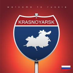 Sign of State American in Road Style.