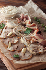 Assorted homemade meat products