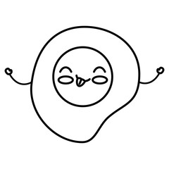 egg fried kawaii character vector illustration design