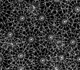 Gothic vector seamless endless pattern with spiders web