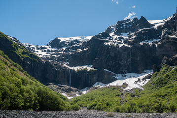 Ventisquero Negro glacier from Tronador volcano