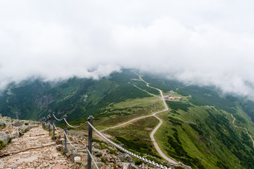 The way to the highest mountain in Krkonose National Park