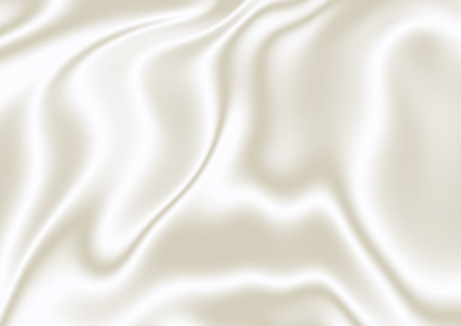 Fototapeta White-beige silk 3D texture, render. Digitally generated white silk texture with beige shade, 3D abstract background.