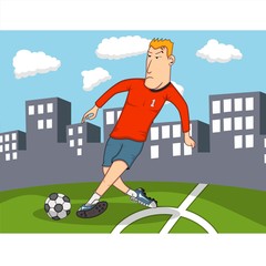 Soccer player cartoon