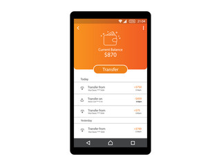 Internet banking concept app on mobile phone vector