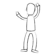 Avatar of an actor acting pose vector illustration design