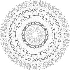 Flower Mandala  ornament, Vintage decorative elements, Oriental pattern