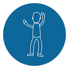 Avatar of an actor acting pose vector illustration design