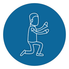 Avatar of an actor acting pose vector illustration design