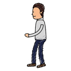 Avatar of an actor acting pose vector illustration design