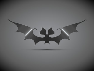 Steel bat Halloween logo