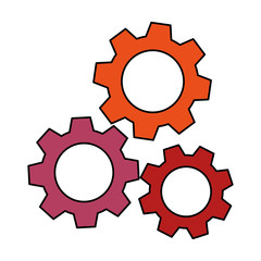 gears machinery isolated icon vector illustration design