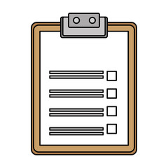 clipboard paper isolated icon vector illustration design