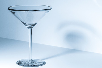 3d render of cocktail glass with cold light