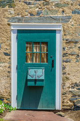 Nice wooden door with window in Historic New Hope, PA