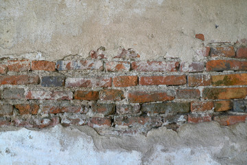 Brick wall taken from the ancient in Thailand.
