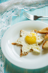 traditional breakfast of scrambled eggs and vegetables