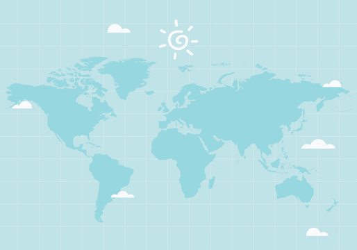 Cute map of the world