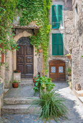 Fototapeta premium Scenic sight in Subiaco old town, province of Rome, Latium, central Italy.