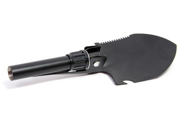 Garden trowel gardening hand shovel isolated on white.