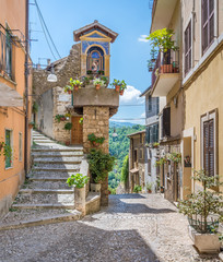 Scenic sight in Subiaco old town, province of Rome, Latium, central Italy.
