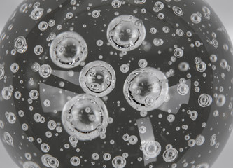 Ice texture with air bubbles