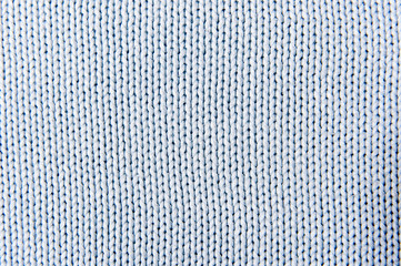 blue knitted wool material background