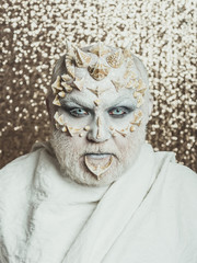 Man with dragon skin