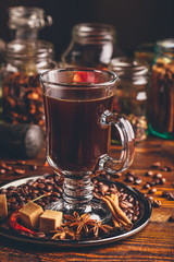 Cup of Coffee with Different Spices.