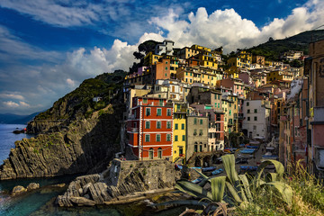 Fototapeta na wymiar Italy. Cinque Terre (UNESCO World Heritage Site since 1997). Riomaggiore village (Liguria region)