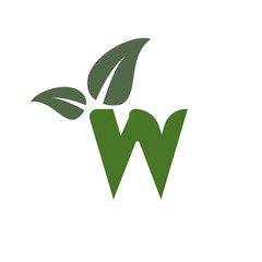 letter w leaf logo
