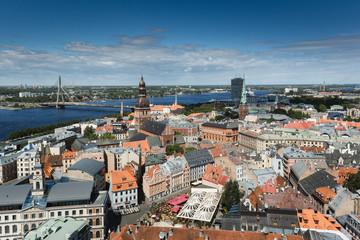 Fototapeta na wymiar Ausblick über Riga, Lettland