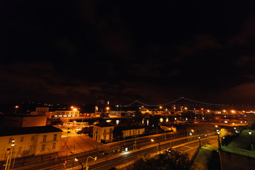 Fototapeta na wymiar Night landscape of Lisbon