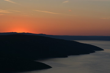 Cres during sunset