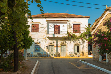 Fototapeta na wymiar On the street of Kardamyli, Messenia, Peloponnese, Greece