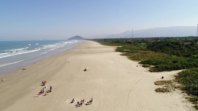 Aerial View of Boraceia Beach, Sao Paulo, Brazil