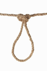 Rope knot isolated on a white background