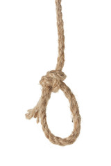 Rope knot isolated on a white background