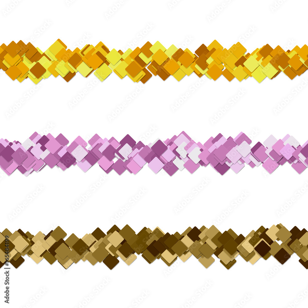 Poster repeatable square pattern paragraph dividing line design set - vector graphic design elements from r