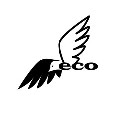 Bird eco logo. Wings vector logo design template. Eco concept symbol icon. Company logo, business emblem