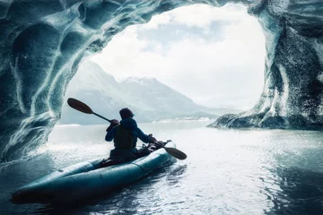 Foto op Canvas Kayaking among Alaskan Glaciers © bgspix