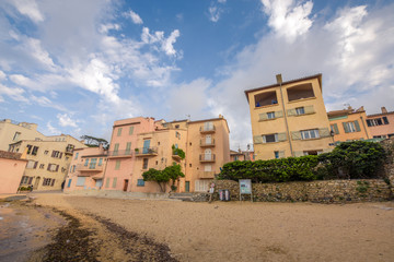 Fototapeta na wymiar Coastal houses in saint tropez.
