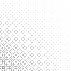Monochromatic circle corner pattern - geometrical halftone abstract vector background