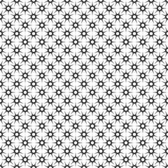 Monochrome seamless star pattern - geometrical abstract vector background graphic design from polygons