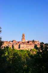 View at the old famous tuff city of Pitigliano